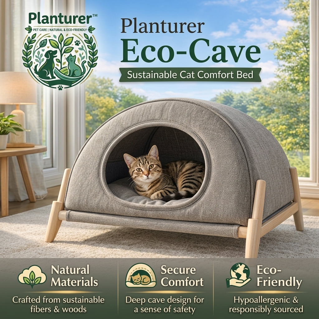 𝐩𝐥𝐚𝐧𝐭𝐮𝐫𝐞𝐫™ EcoCave Sustainable Cat Comfort Bed
